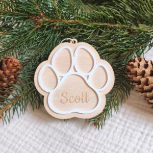 Boule de Noël Patte de Chien - Chat